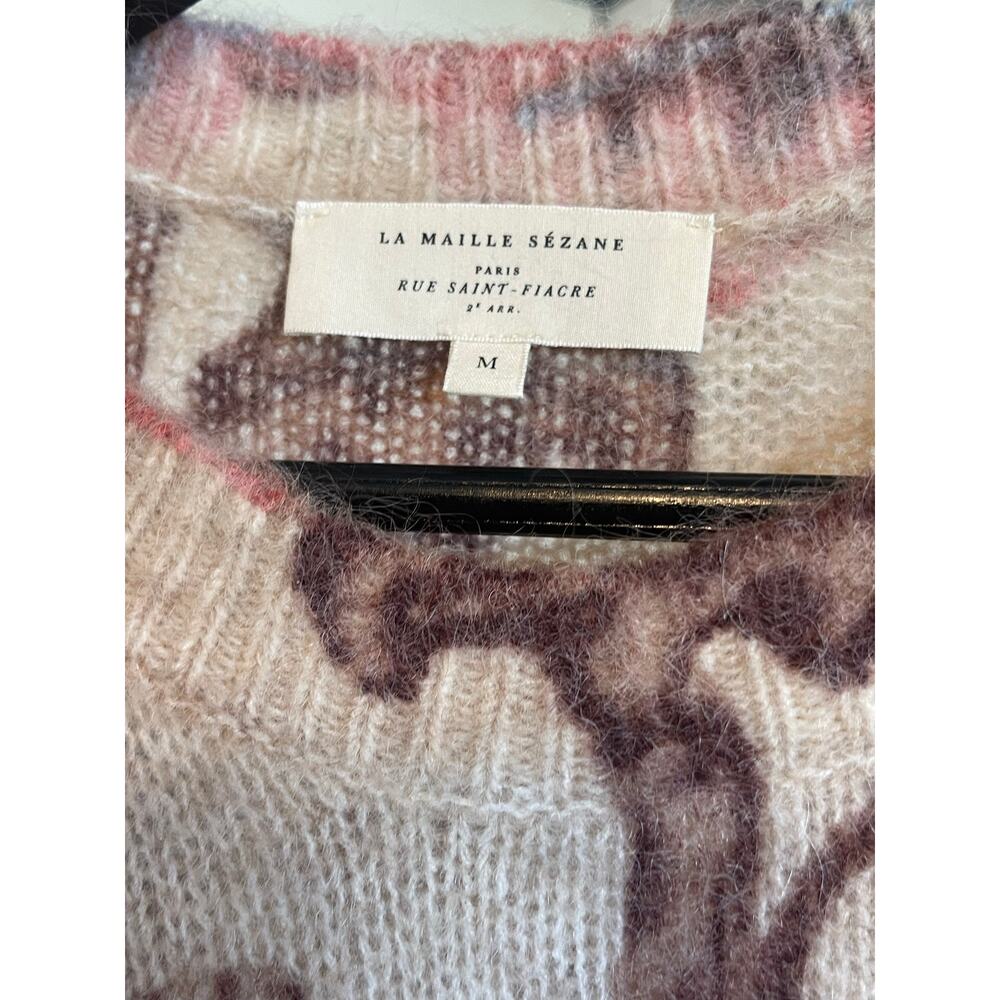 Sezane Hedi Sweater in Ornamental Bronze Print Size M - Picture 7 of 12
